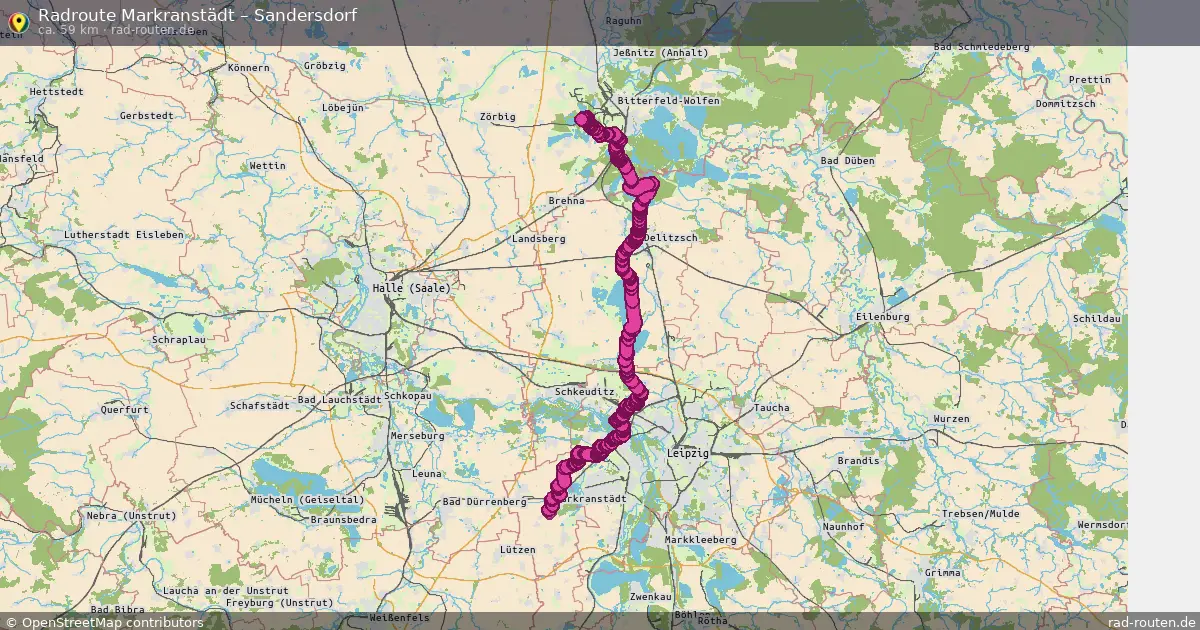 Radtour Markranstädt – Sandersdorf