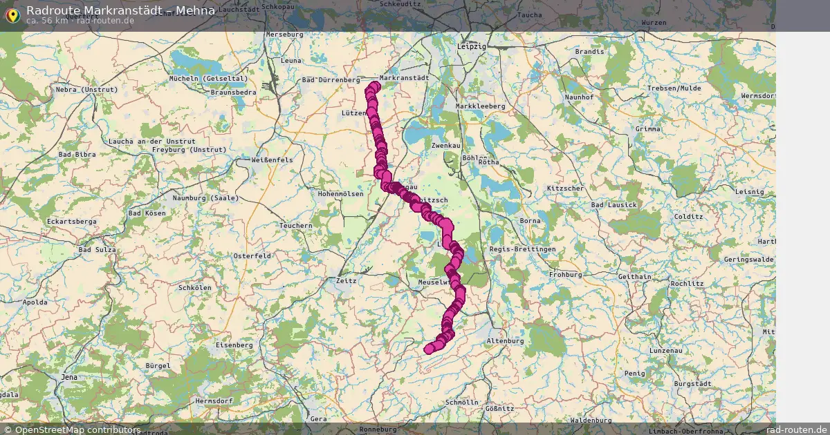 Radtour Markranstädt – Mehna