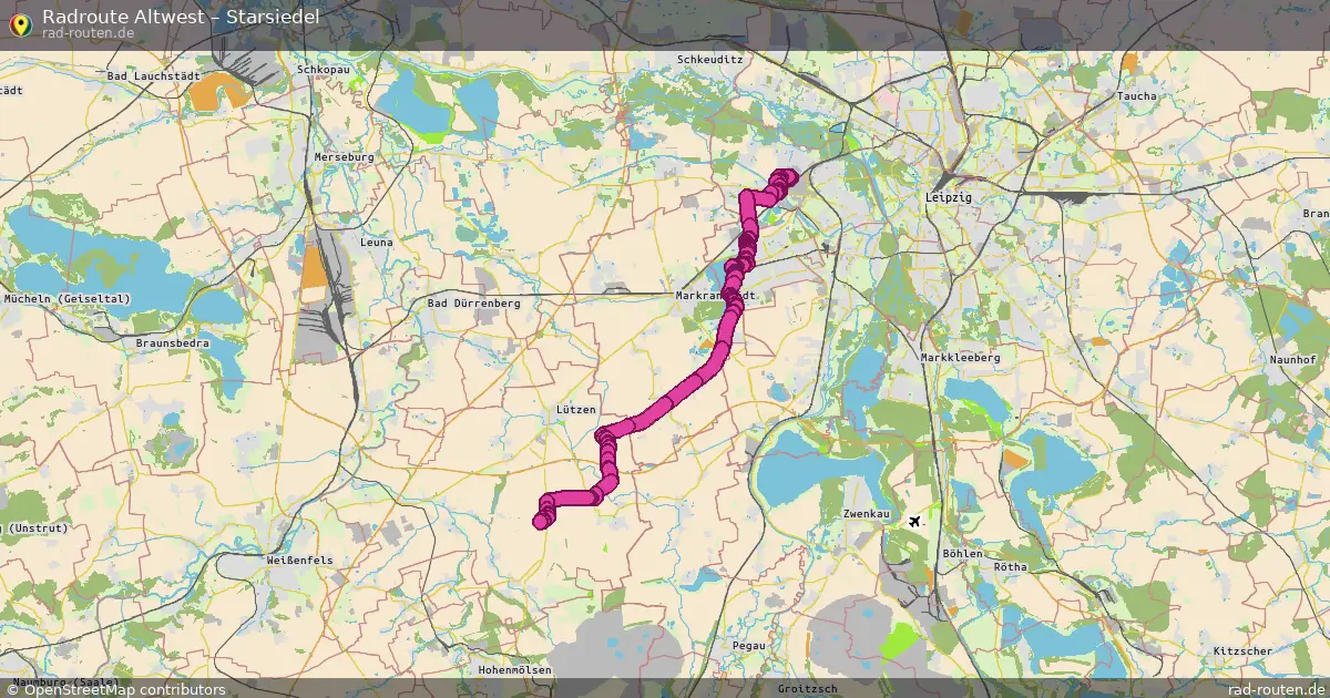 Fahrradroute Altwest – Starsiedel (25 km) – Rad-Routen.de