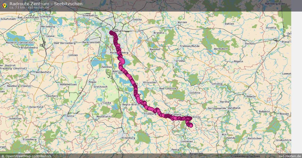 Fahrradroute Zentrum – Seebitzschen
