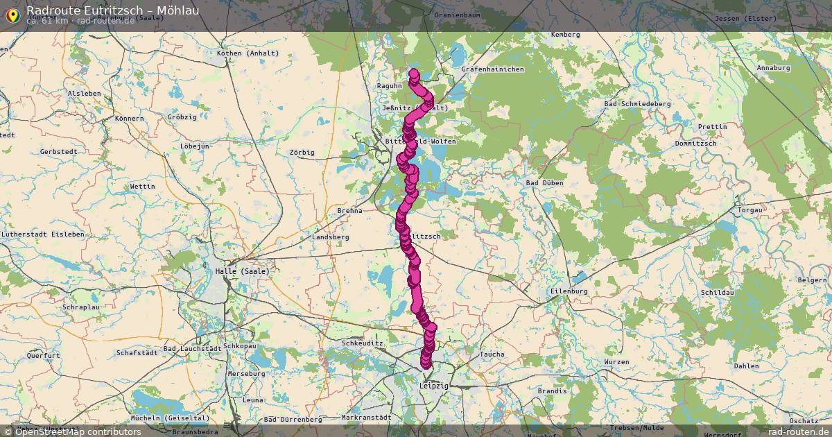 Fahrradroute Eutritzsch – Möhlau