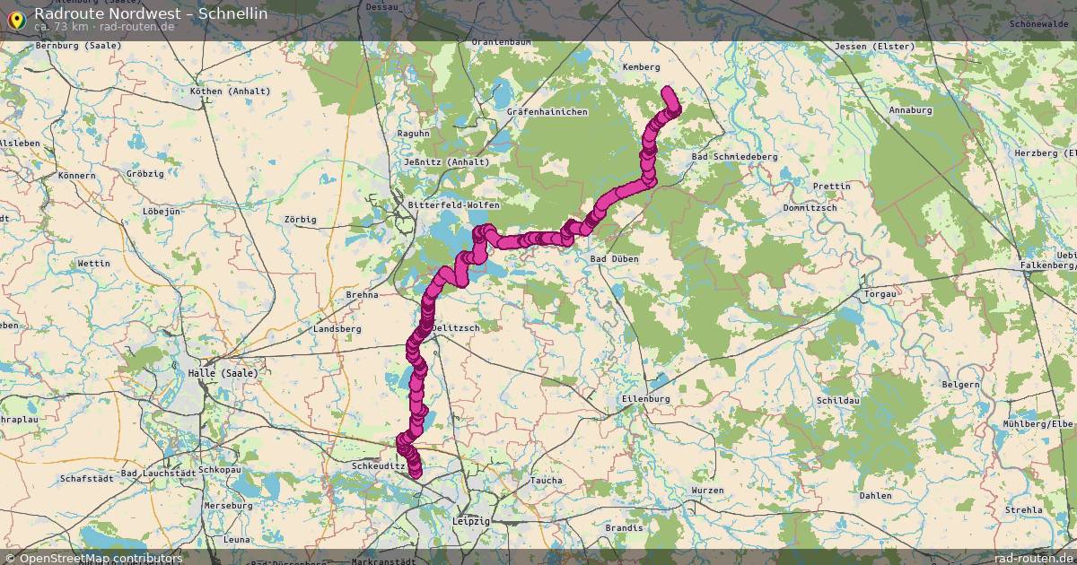 Fahrradroute Nordwest – Schnellin