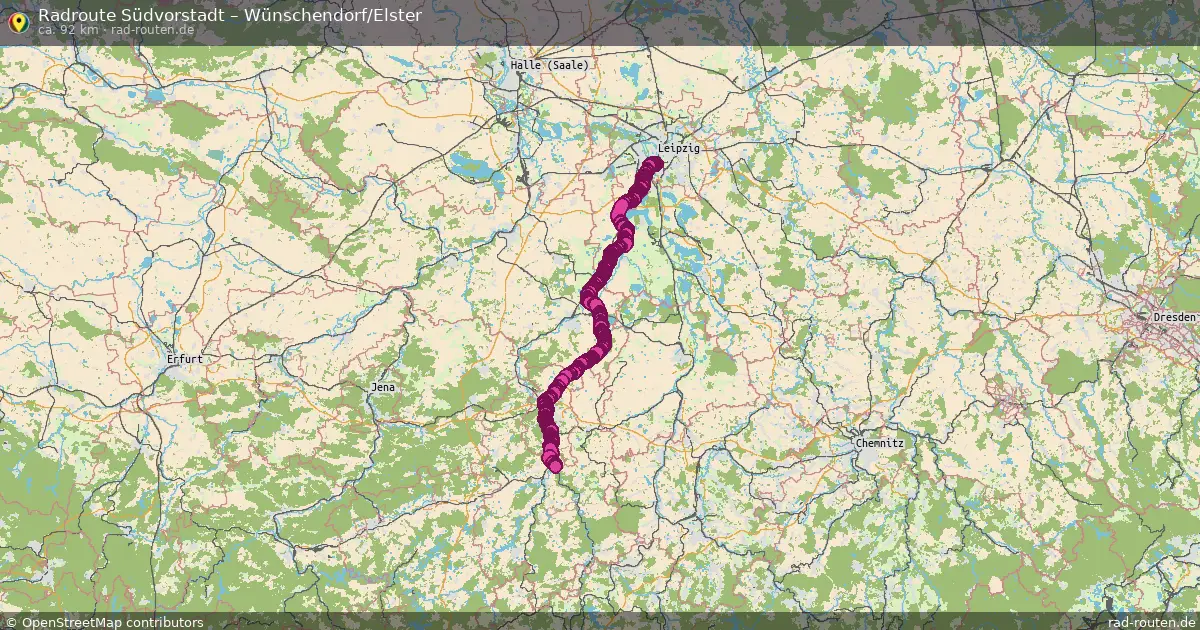 Radtour Südvorstadt – Wünschendorf Elster