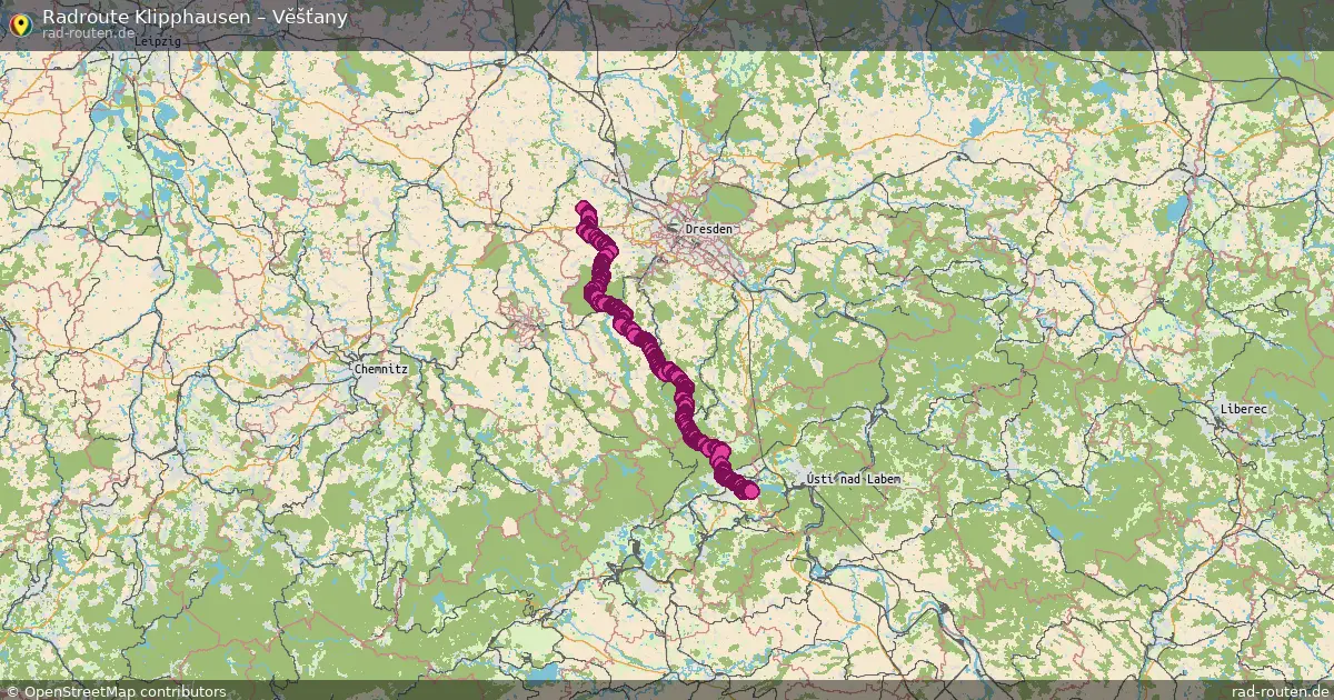 Radtour Klipphausen – Věšťany