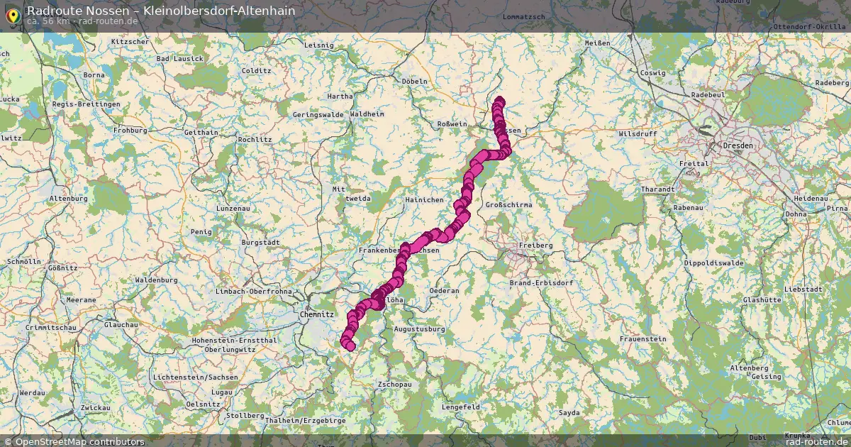 Radtour Nossen – Kleinolbersdorf-Altenhain