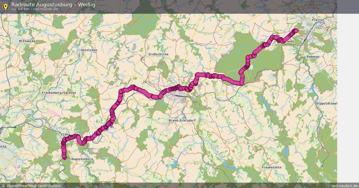 Fahrradroute Augustusburg – Weißig