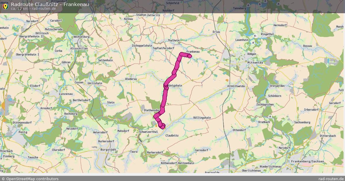 Fahrradroute Claußnitz – Frankenau
