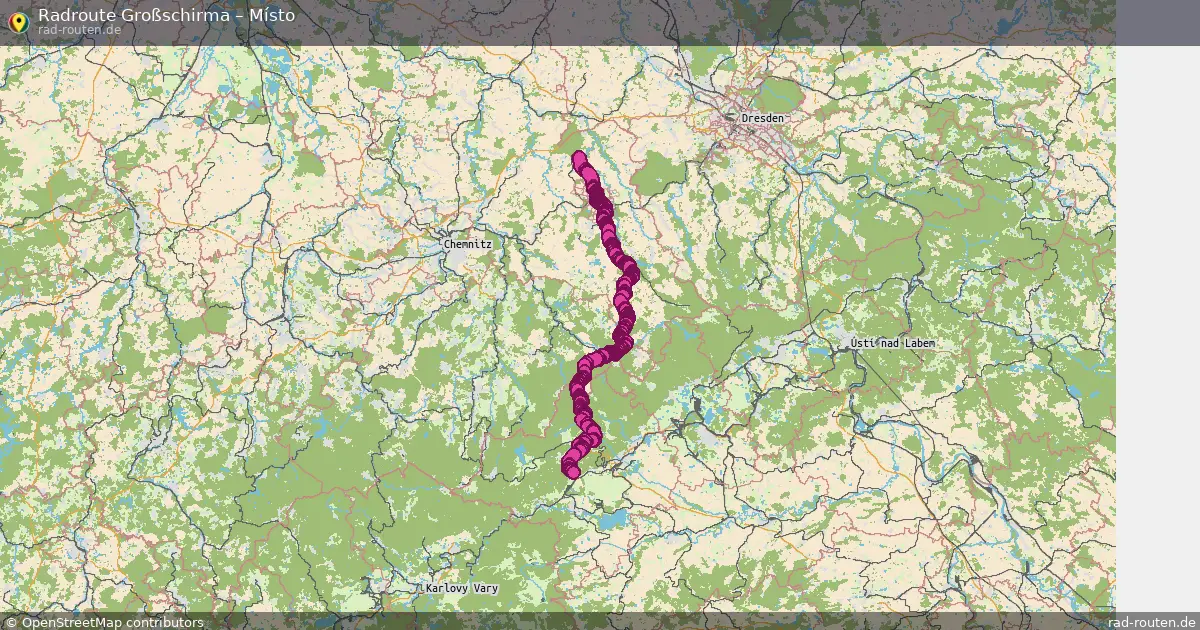 Radtour Großschirma – Místo