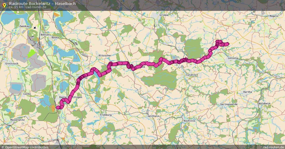 Fahrradroute Bockelwitz – Haselbach