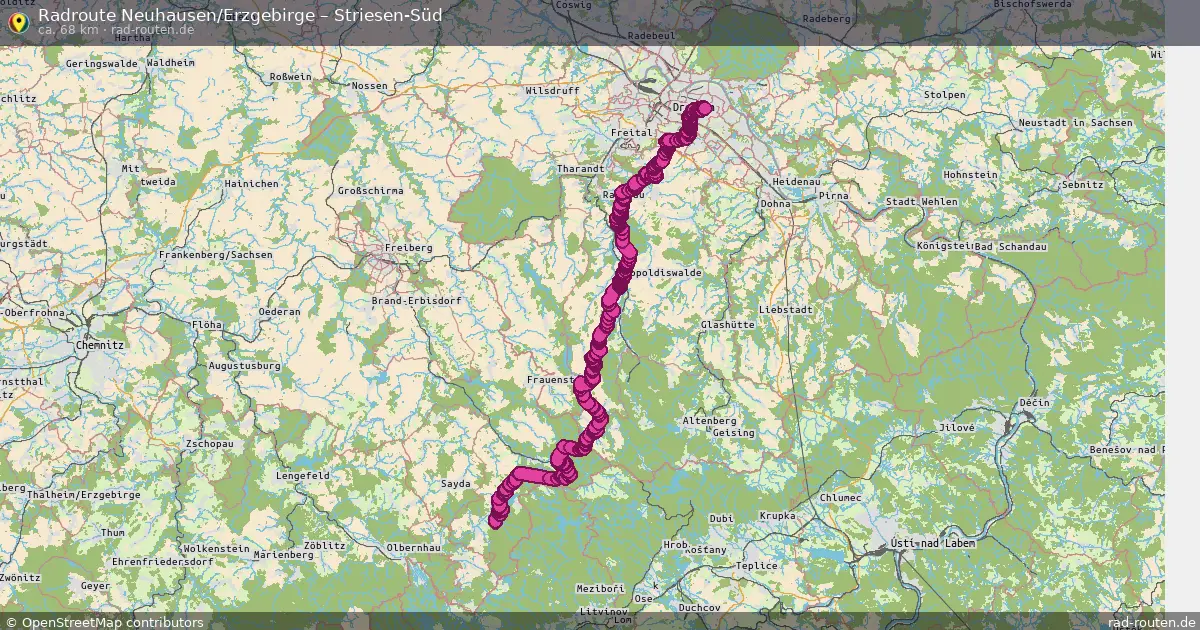 Radtour Neuhausen Erzgebirge – Striesen-Süd
