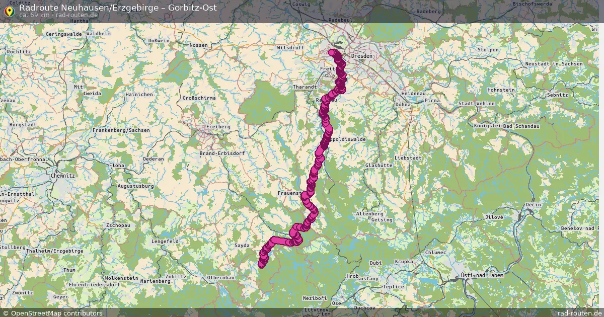 Radtour Neuhausen Erzgebirge – Gorbitz-Ost