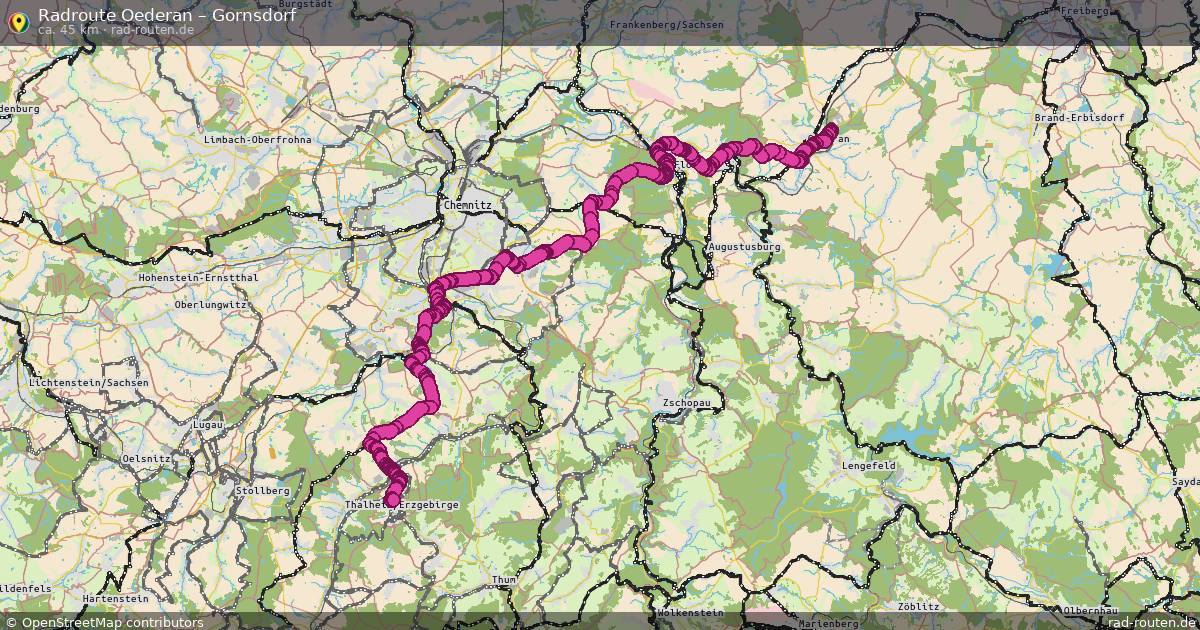 Fahrradroute Oederan – Gornsdorf