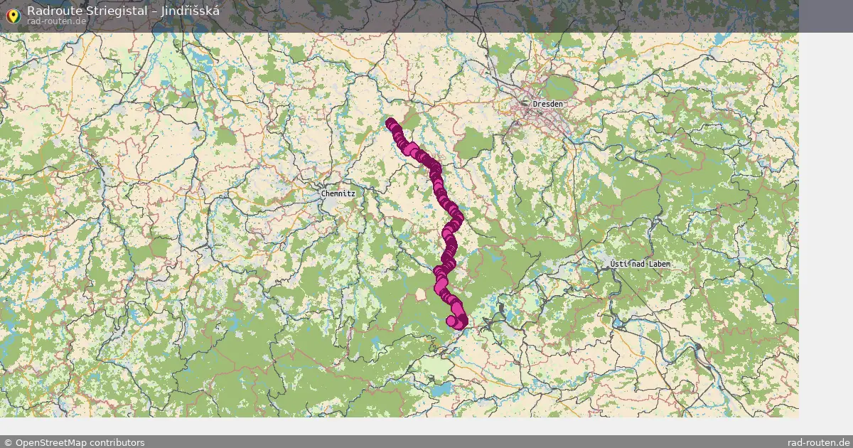Radtour Striegistal – Jindřišská