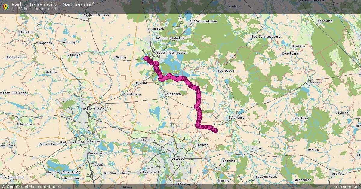 Fahrradroute Jesewitz – Sandersdorf