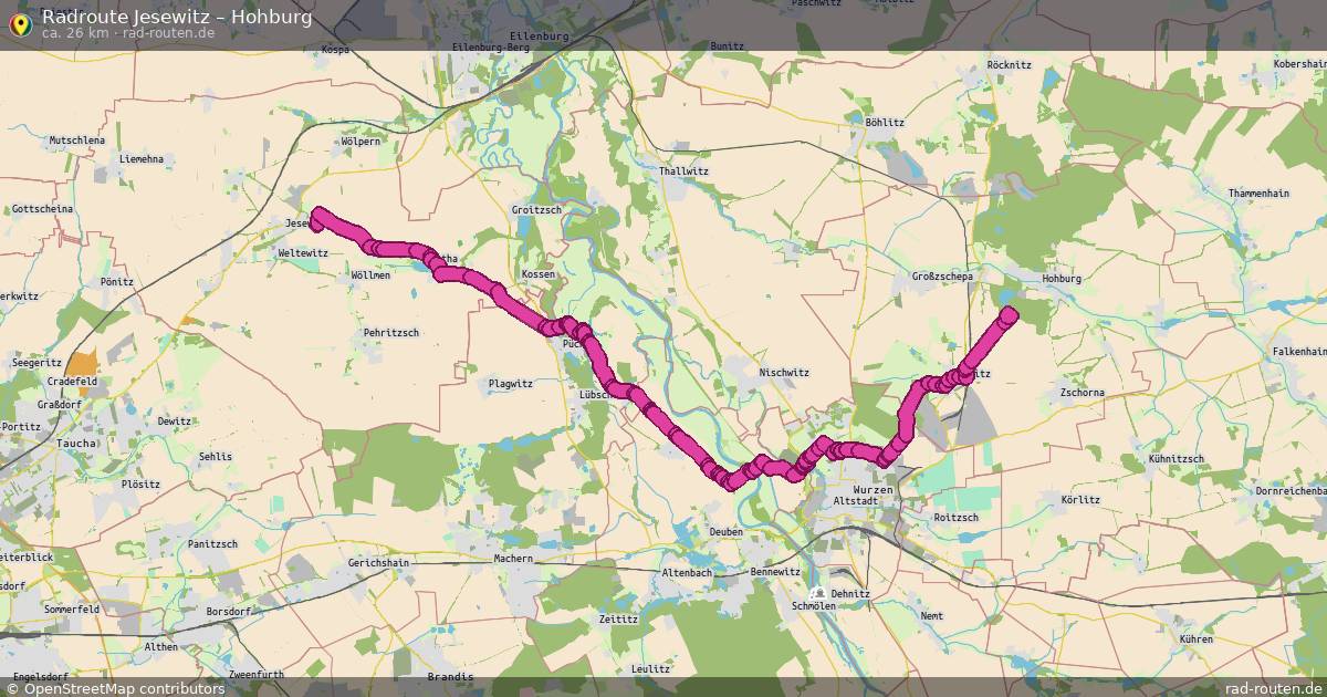 Fahrradroute Jesewitz – Hohburg