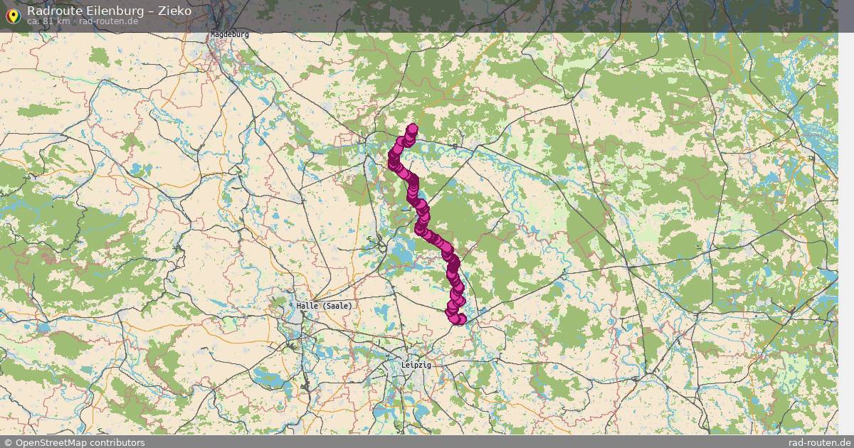 Fahrradroute Eilenburg – Zieko