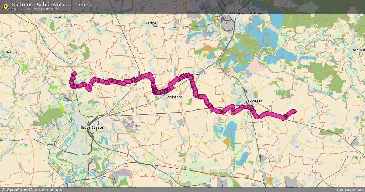 Radtour Schönwölkau – Teicha