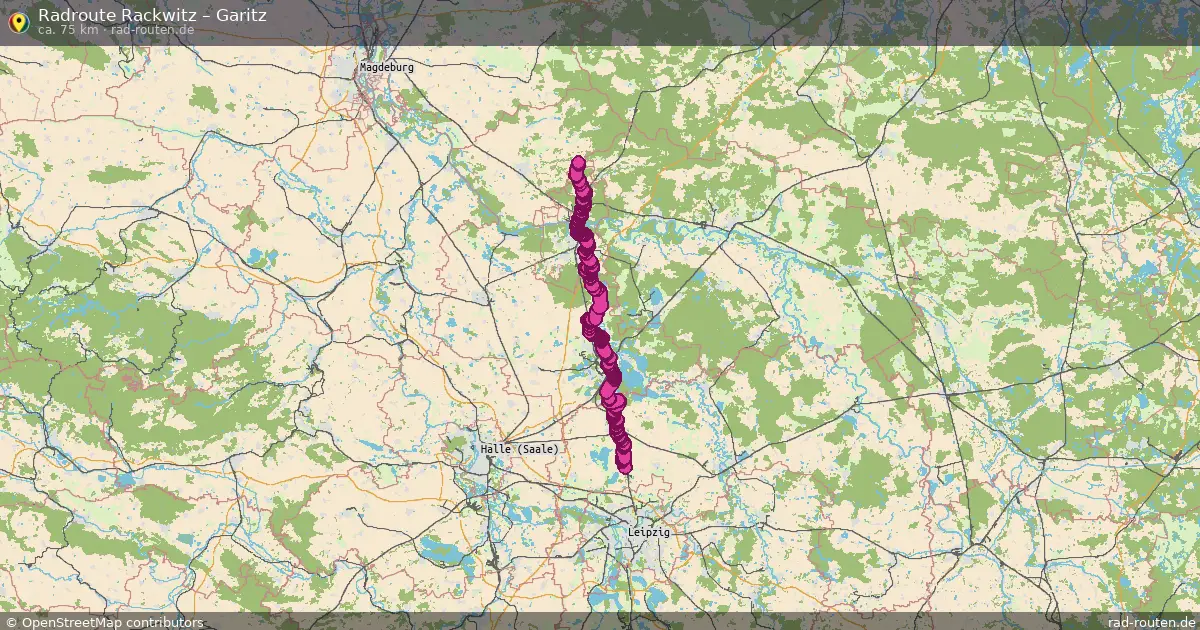 Fahrradroute Rackwitz – Garitz (75 km) – Rad-Routen.de