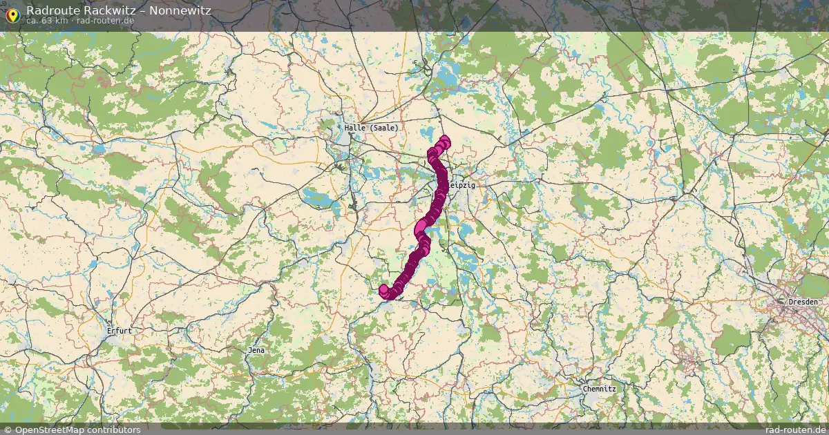 Fahrradroute Rackwitz – Nonnewitz