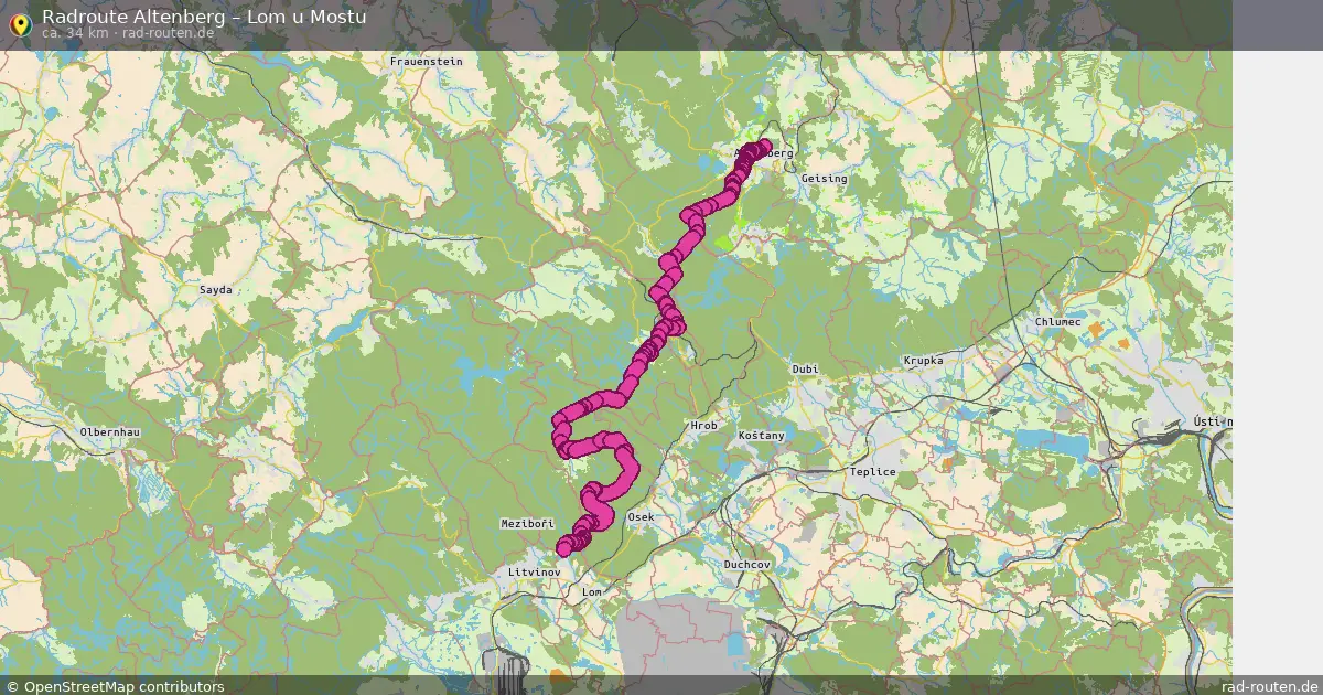 Radtour Altenberg – Lom U Mostu