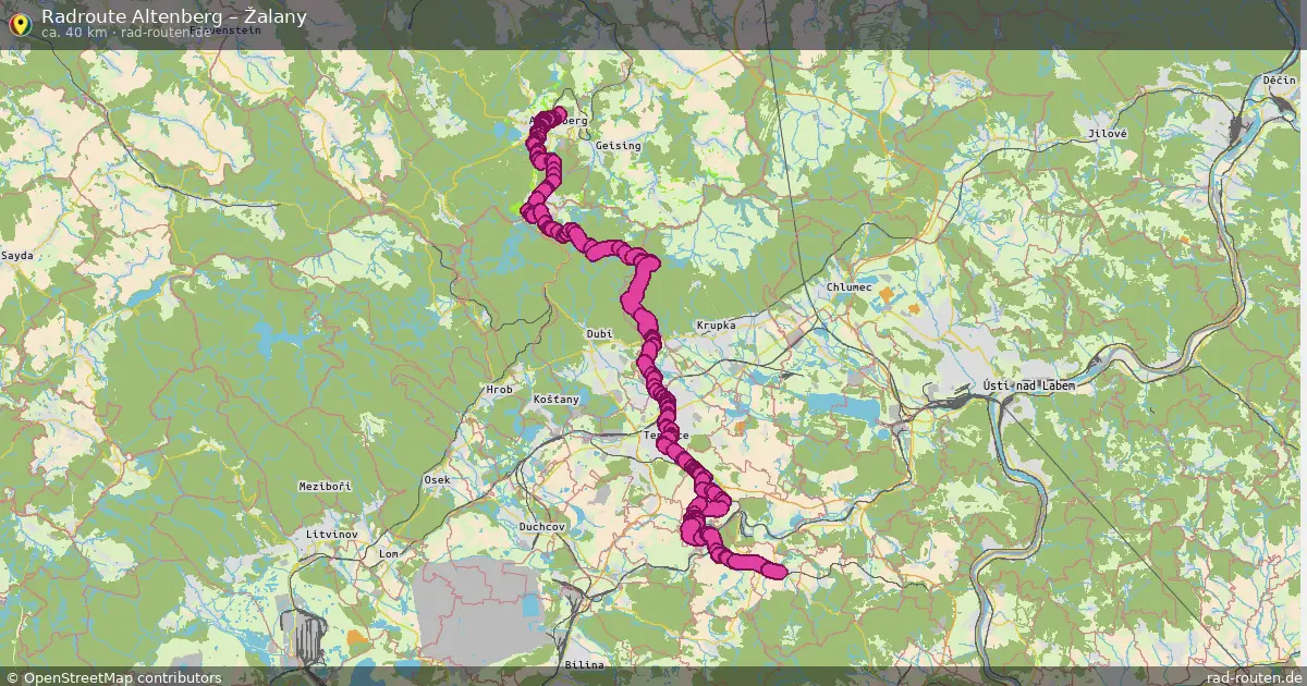 Radtour Altenberg – Žalany
