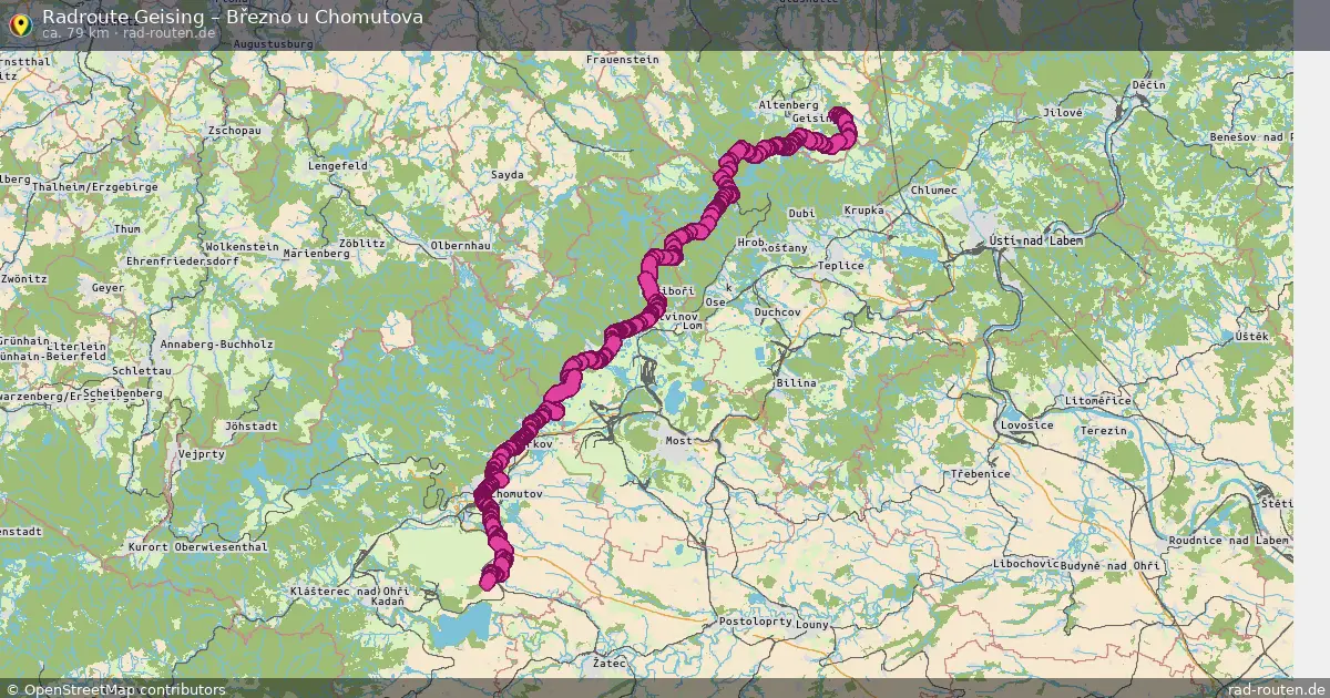 Radtour Geising – Březno U Chomutova
