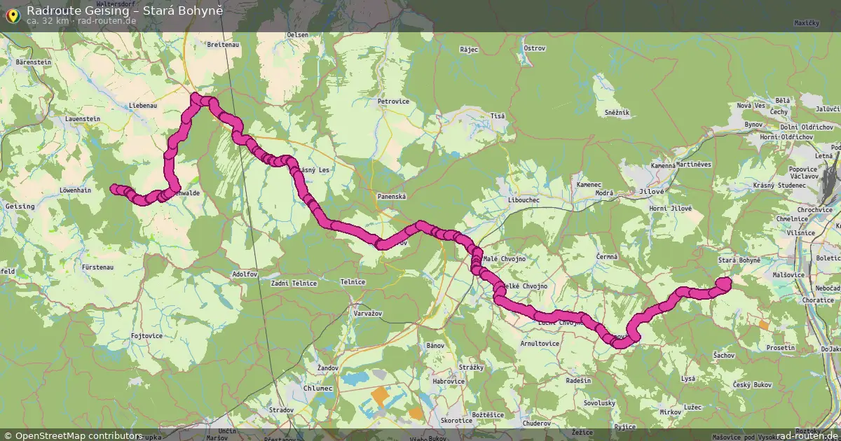 Radtour Geising – Stará Bohyně