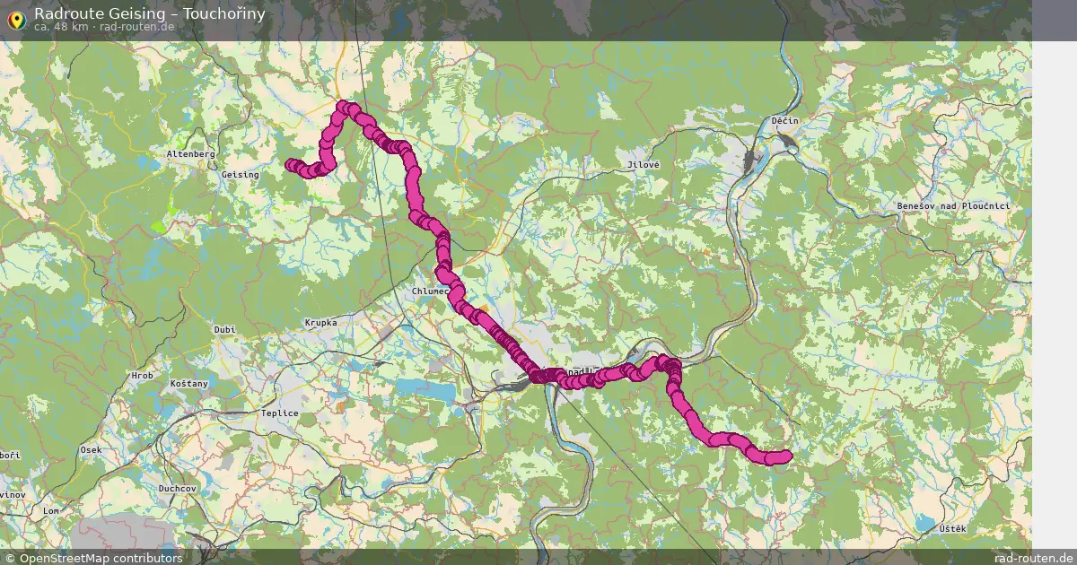Radtour Geising – Touchořiny