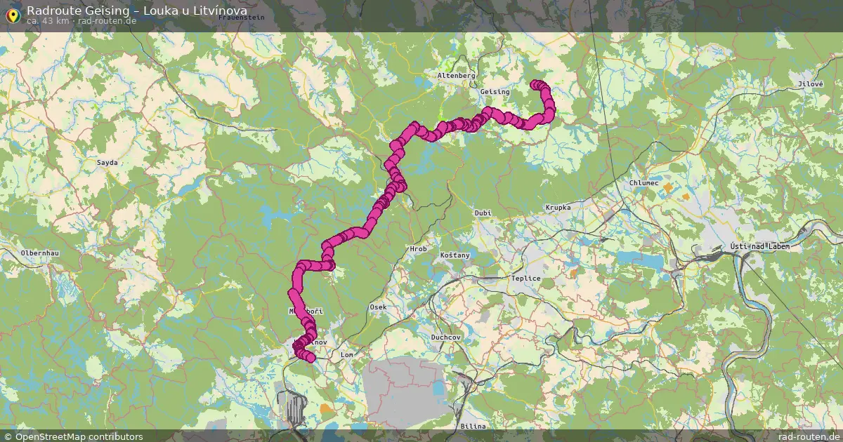 Radtour Geising – Louka U Litvínova