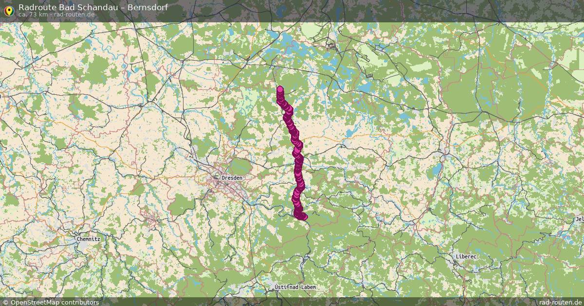 Fahrradroute Bad Schandau – Bernsdorf (73 km) – Rad-Routen.de