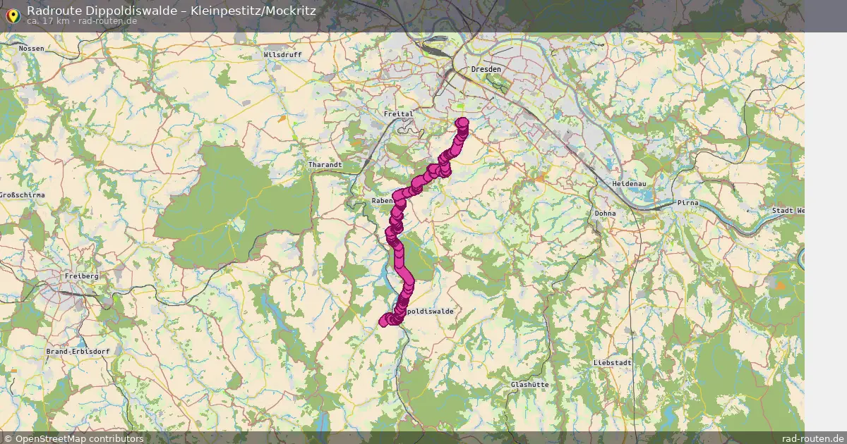 Radtour Dippoldiswalde – Kleinpestitz Mockritz