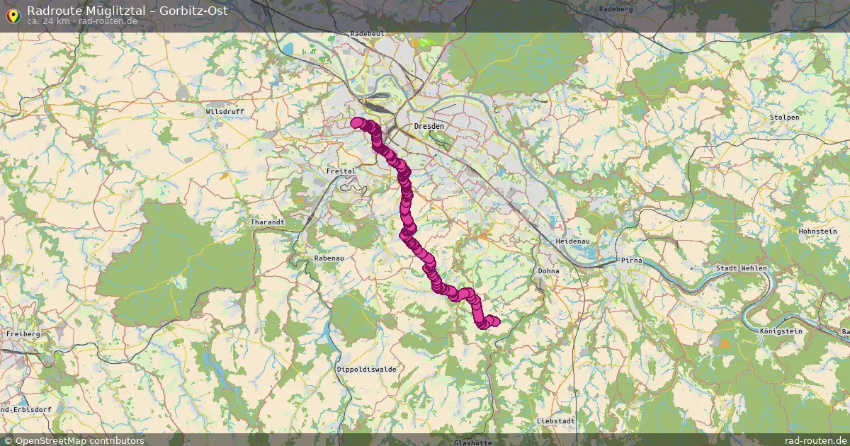Radtour Müglitztal – Gorbitz-Ost