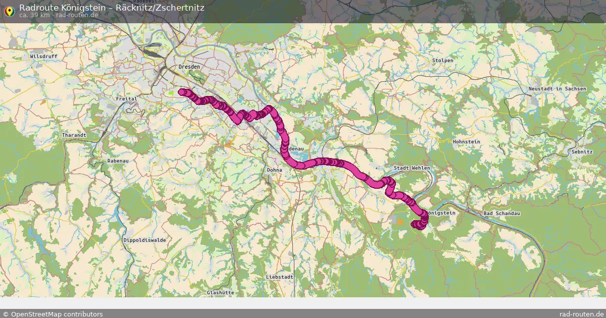 Radtour Königstein – Räcknitz Zschertnitz
