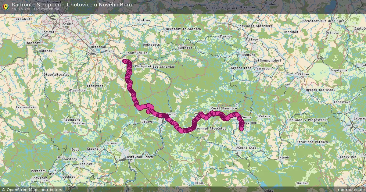 Radtour Struppen – Chotovice U Nového Boru