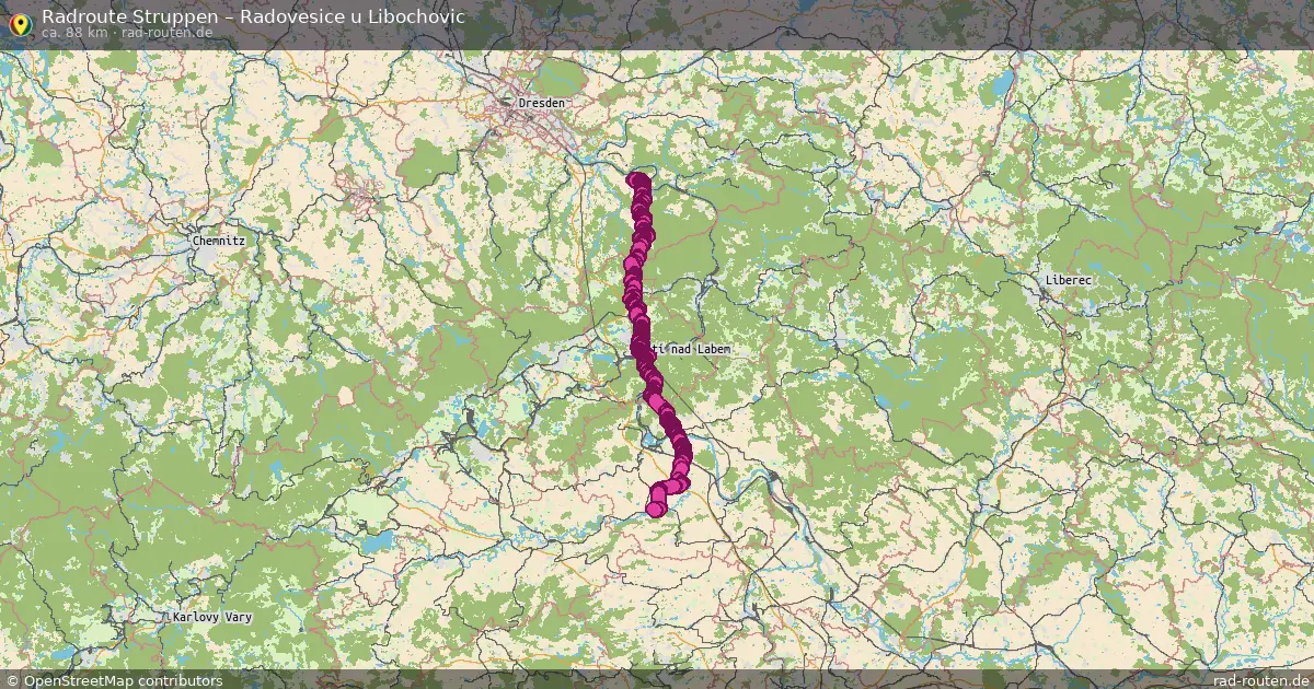 Radtour Struppen – Radovesice U Libochovic