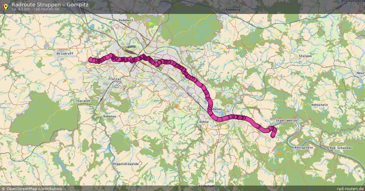 Radtour Struppen – Gompitz