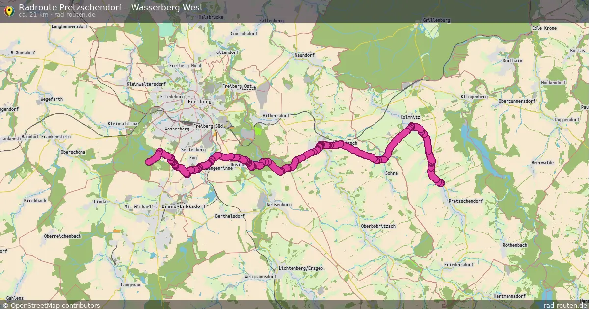Radtour Pretzschendorf – Wasserberg West