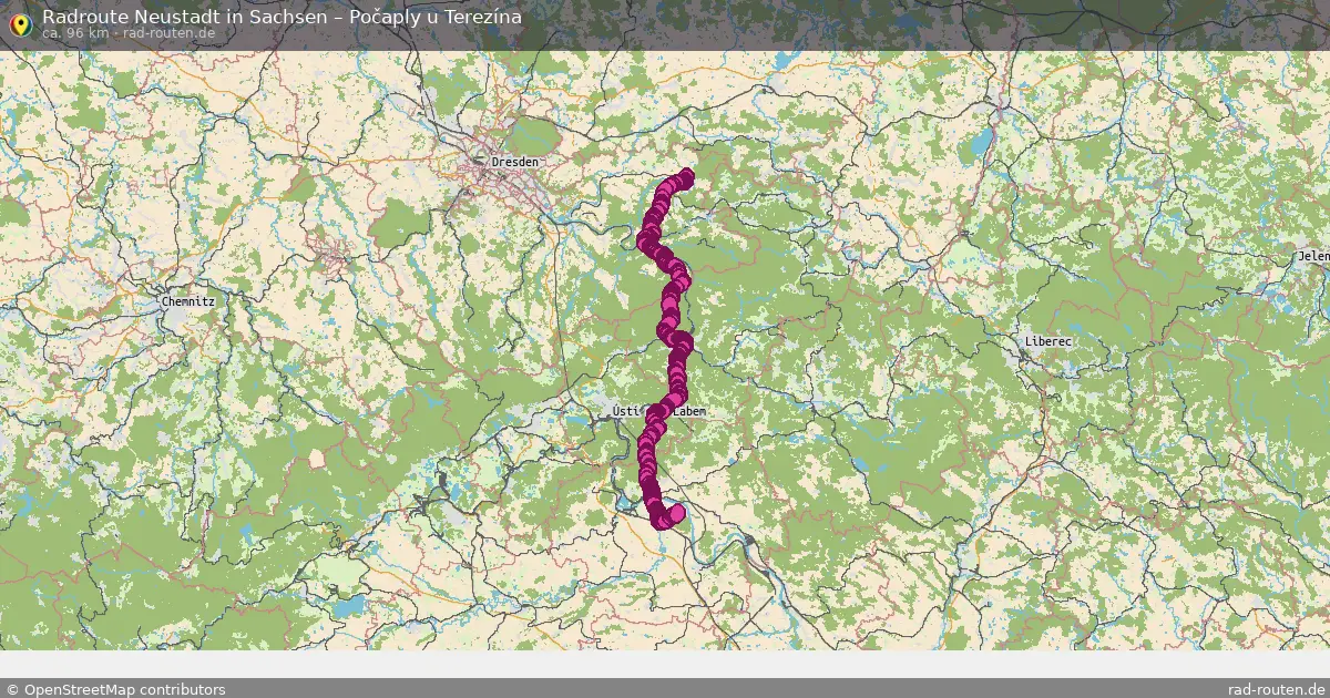 Fahrradroute Neustadt In Sachsen – Počaply U Terezína (96 km) – Rad-Routen.de