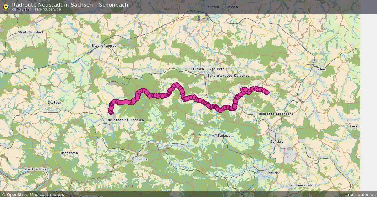 Fahrradroute Neustadt In Sachsen – Schönbach (35 km) – Rad-Routen.de