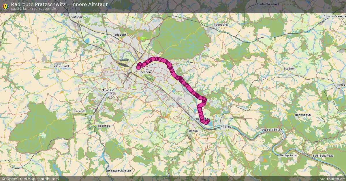 Radtour Pratzschwitz – Innere Altstadt