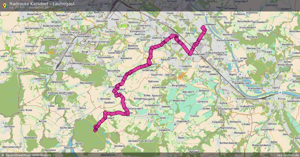 Fahrradroute Karsdorf – Laubegast
