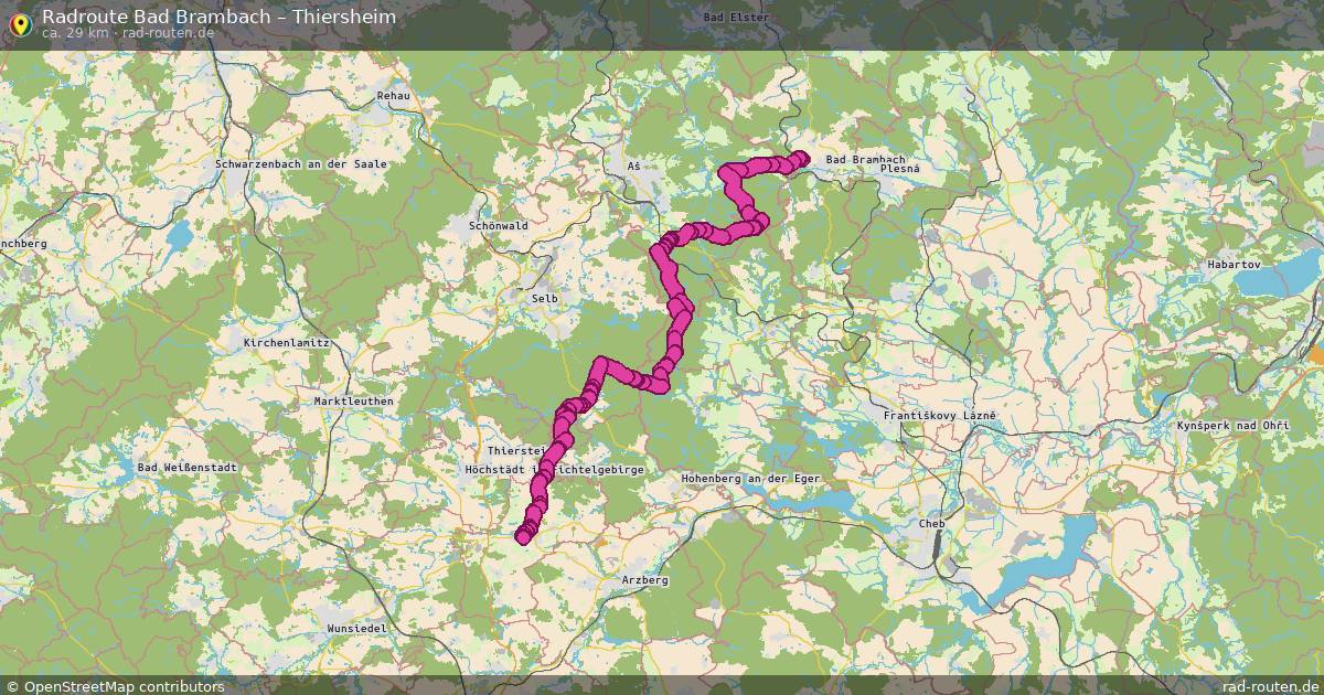 Fahrradroute Bad Brambach – Thiersheim