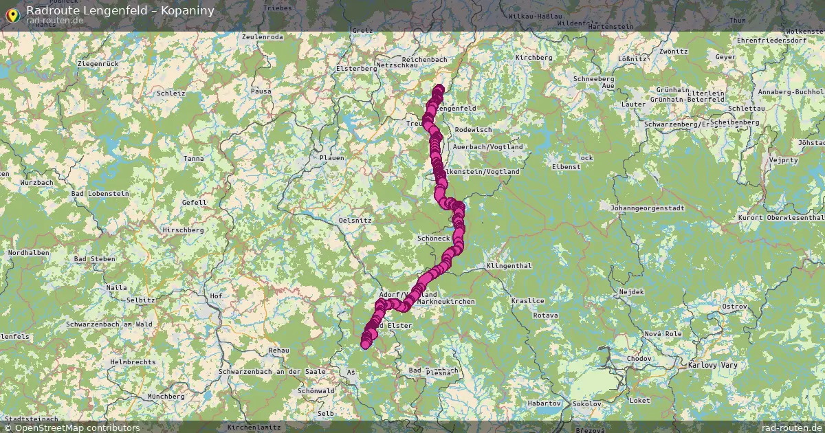 Radtour Lengenfeld – Kopaniny