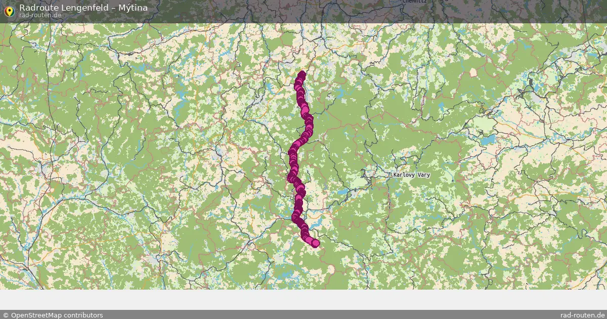 Radtour Lengenfeld – Mýtina