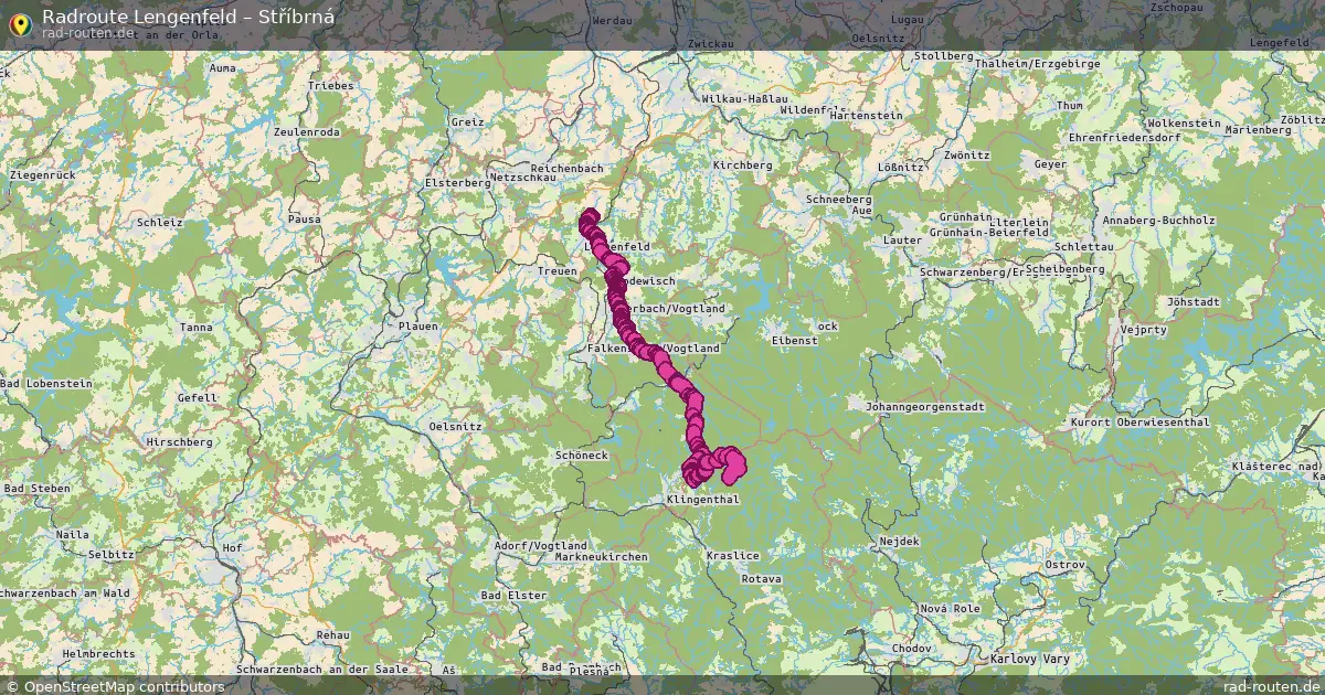 Radtour Lengenfeld – Stříbrná