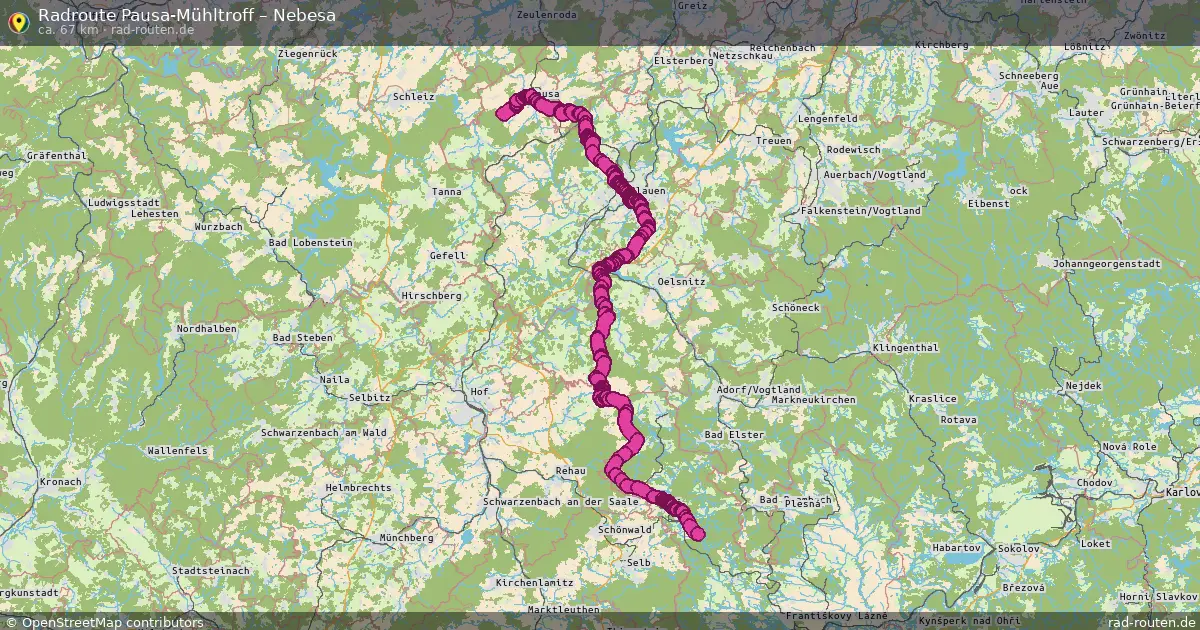 Radtour Pausa-Mühltroff – Nebesa
