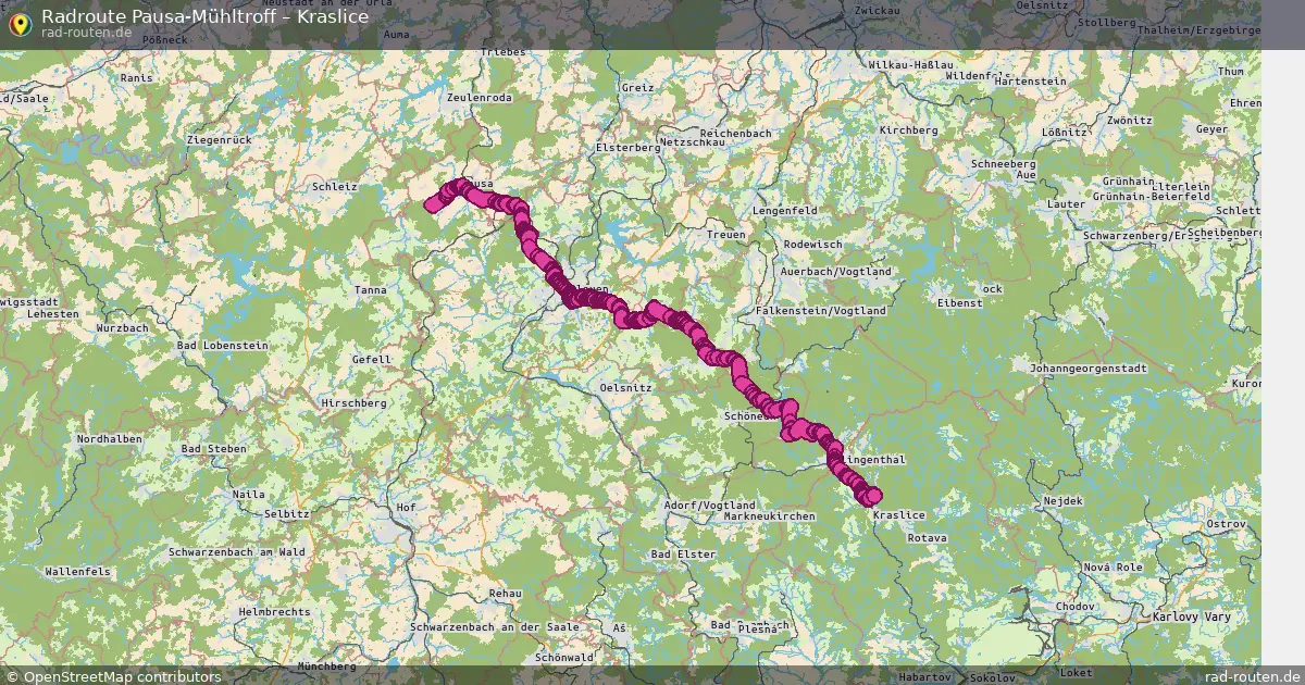 Radtour Pausa-Mühltroff – Kraslice