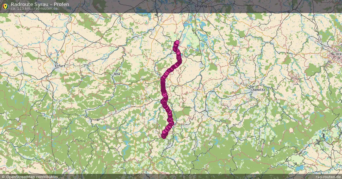 Fahrradroute Syrau – Profen (110 km) – Rad-Routen.de
