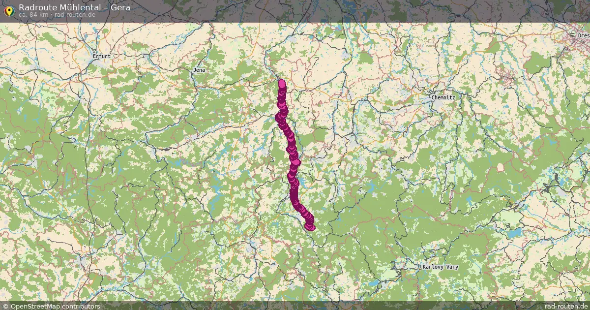 Fahrradroute Mühlental – Gera
