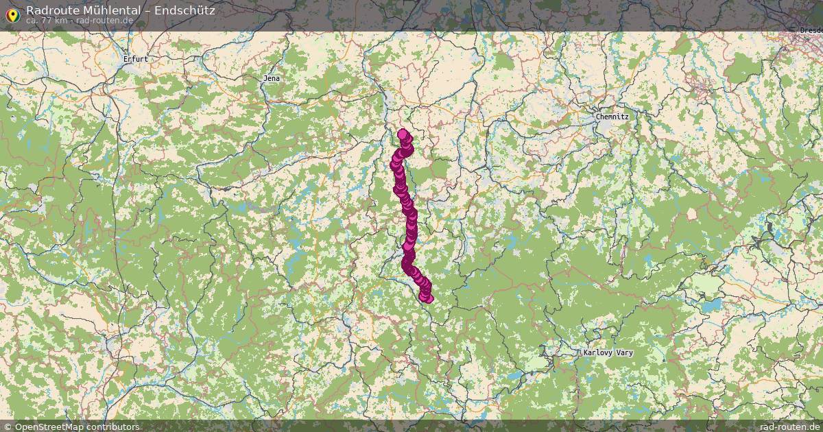 Fahrradroute Mühlental – Endschütz